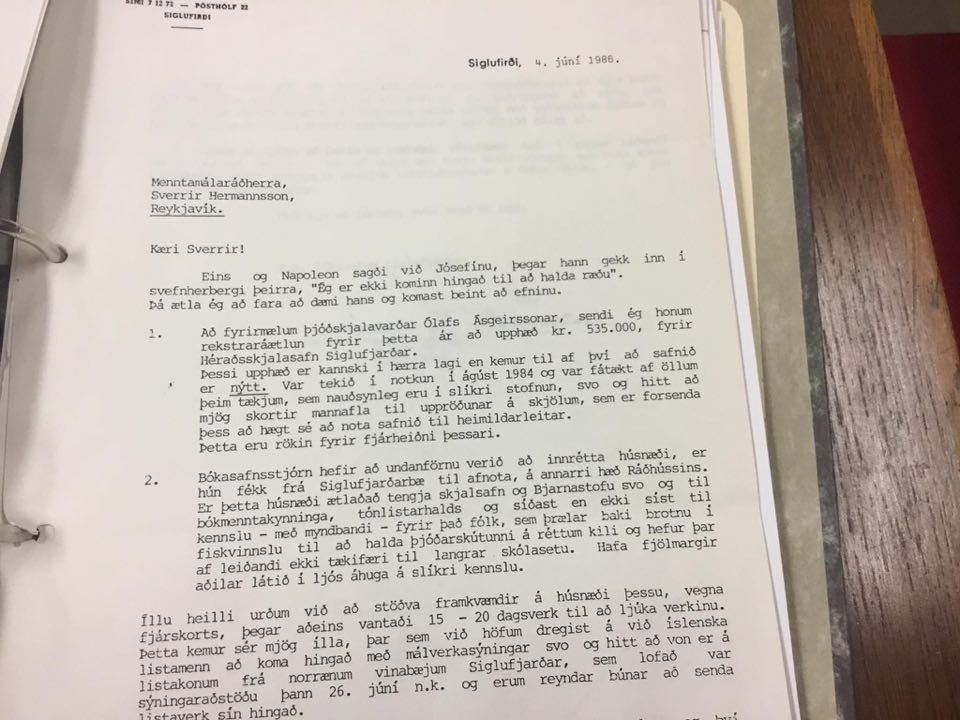 Bréf frá Óla Blöndal